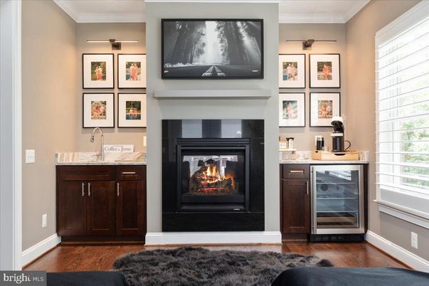 Fireplace, Interior, Wood Texture Flooring