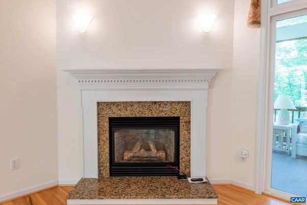Fireplace, Interior, Wood Texture Flooring