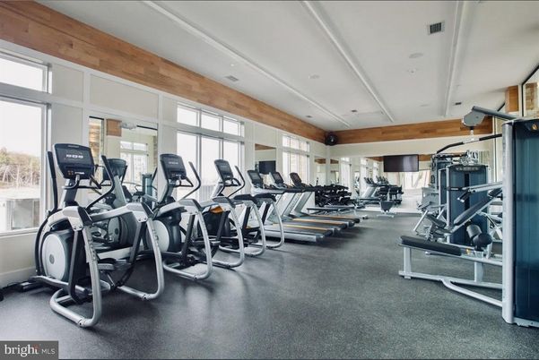 Fitness Equipment, Gym, Interior, Recessed Lighting
