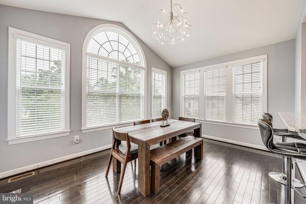 Chandelier, Dining room, Interior, Pendant Lights, Wood Texture Flooring