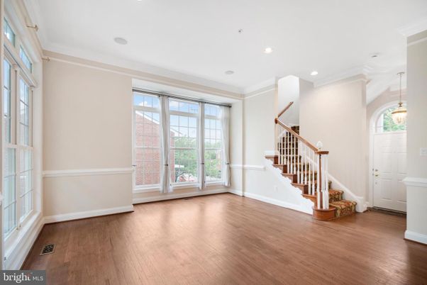 Empty room, Interior, Pendant Lights, Recessed Lighting, Wood Texture Flooring