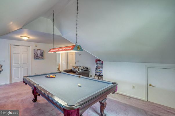 Billiard Table, Game Room, Interior, Pendant Lights
