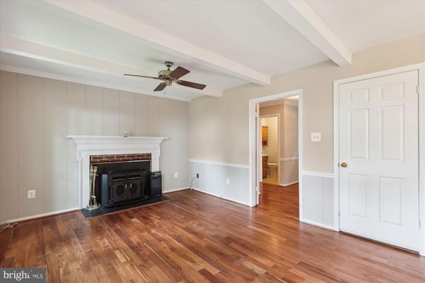 Empty room, Fireplace, Interior, Wood Texture Flooring