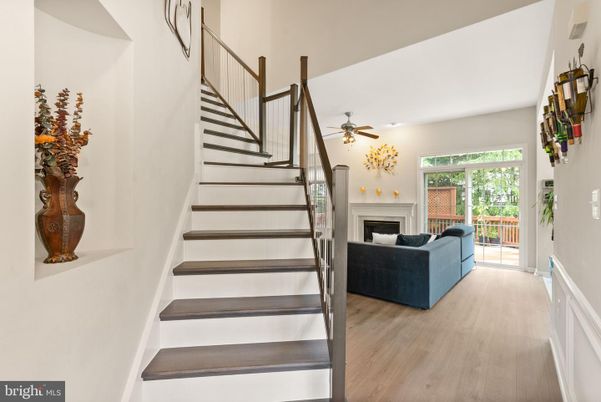 Fireplace, Interior, Recessed Lighting, Wood Texture Flooring