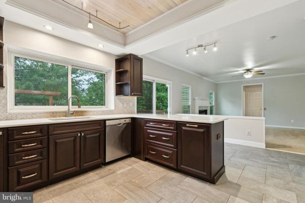 Interior, Kitchen, Recessed Lighting, Wooden Ceilings