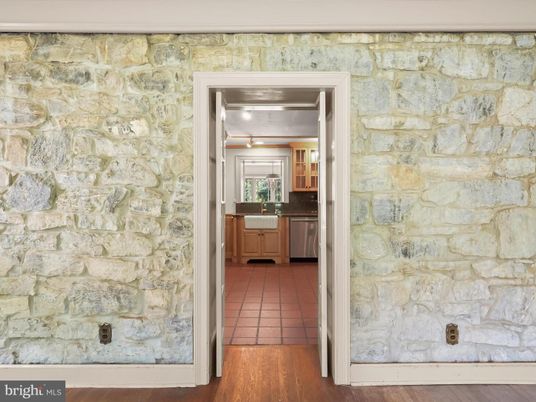 Interior, Stone Walls, Wood Texture Flooring