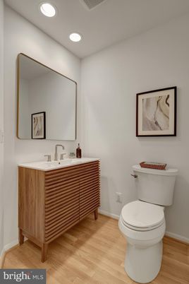 Bathroom, Interior, Recessed Lighting, Wood Texture Flooring
