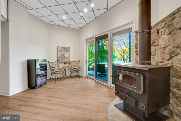 Fireplace, Interior, Stone Walls, Wood Texture Flooring