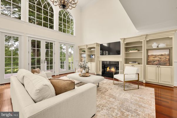 Chandelier, Fireplace, Interior, Living room, Wood Texture Flooring