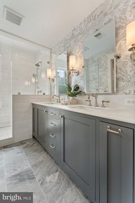 Bathroom, Dual Sink Vanities, Interior, Marble
