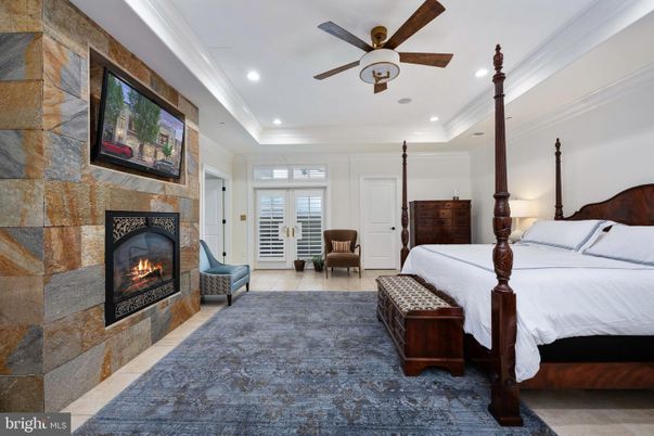 Bedroom, Fireplace, Interior, Recessed Lighting