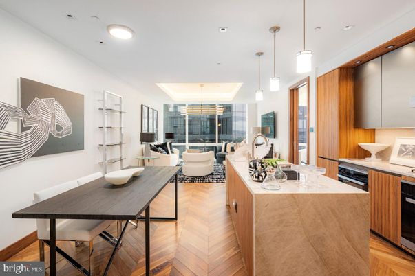 Dining room, Interior, Kitchen, Living room, Pendant Lights, Recessed Lighting, Wood Texture Flooring