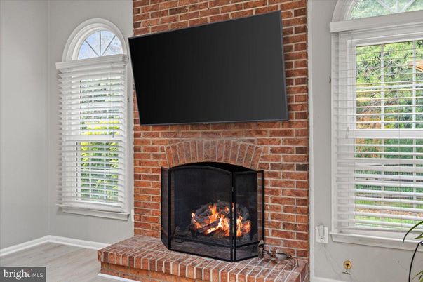 Fireplace, Interior, Stone Walls, Wood Texture Flooring