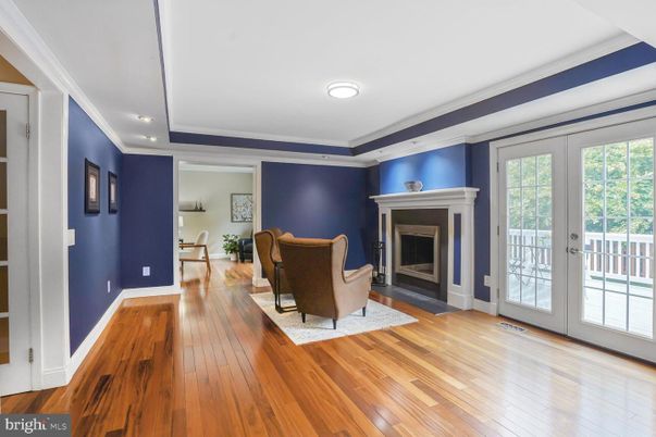 Fireplace, Interior, Recessed Lighting, Wood Texture Flooring