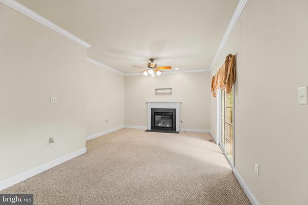 Empty room, Fireplace, Interior, Recessed Lighting