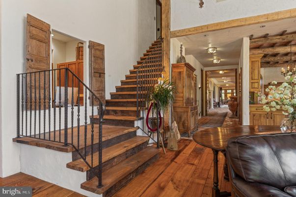 Chandelier, Interior, Wooden Beams, Wood Texture Flooring