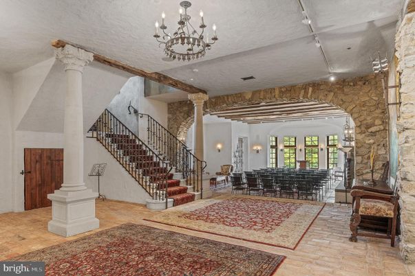 Chandelier, Interior, Stone Walls