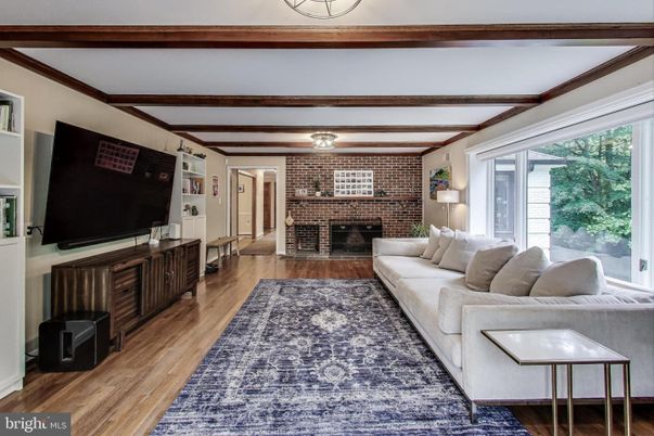 Fireplace, Interior, Living room, Stone Walls, Wooden Beams, Wood Texture Flooring