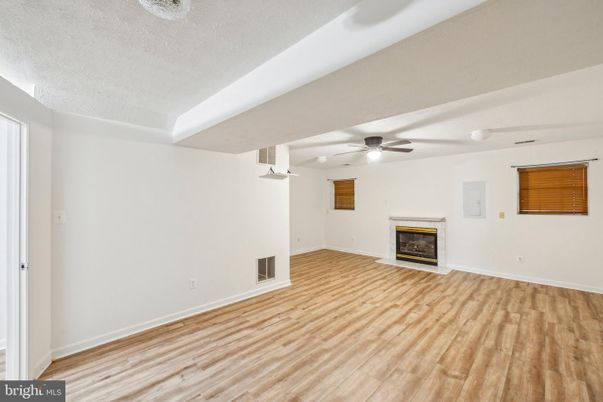 Empty room, Fireplace, Interior, Wood Texture Flooring