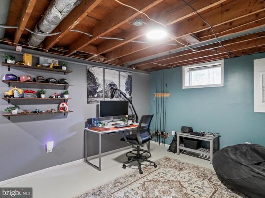 Home Office, Interior, Wooden Beams