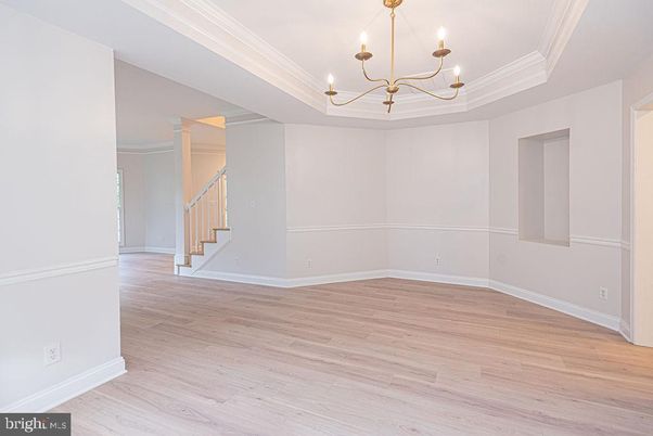 Chandelier, Empty room, Interior, Wood Texture Flooring