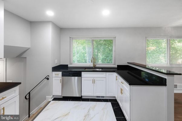 Interior, Kitchen, Marble, Recessed Lighting, Stainless Steel Appliances