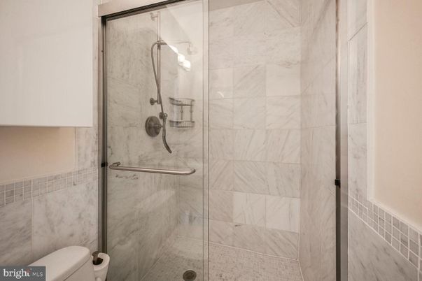 Bathroom, Glass Shower, Interior, Marble Walls