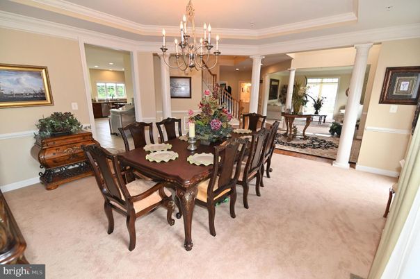 Chandelier, Dining room, Interior, Recessed Lighting