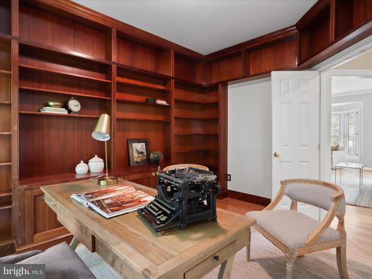 Home Office, Interior, Wood Texture Flooring, Wooden Walls