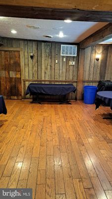 Billiard Table, Game Room, Interior, Recessed Lighting, Wood Texture Flooring, Wooden Walls