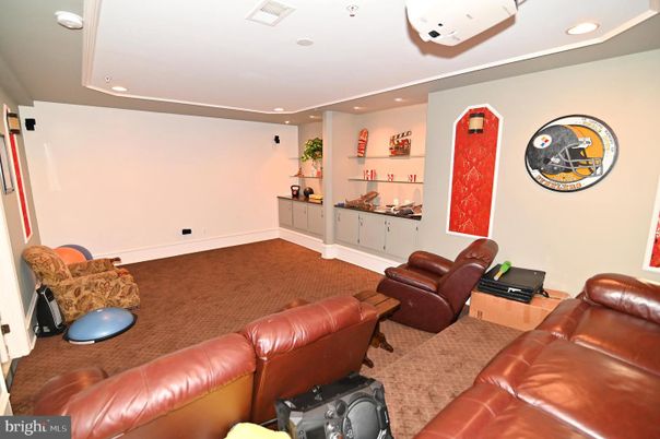 Interior, Living room, Recessed Lighting, Theatre Room