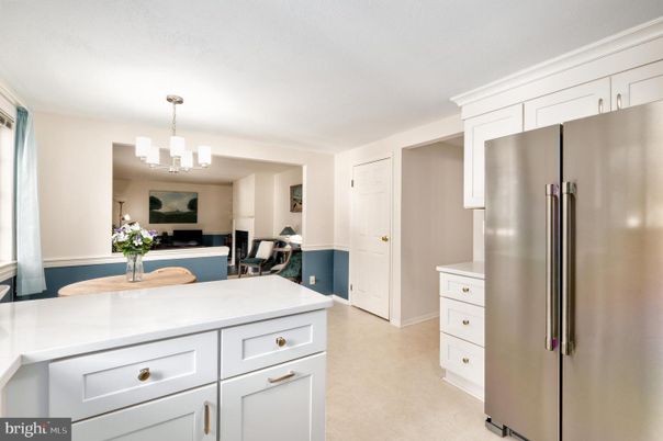Chandelier, Interior, Kitchen, Stainless Steel Appliances