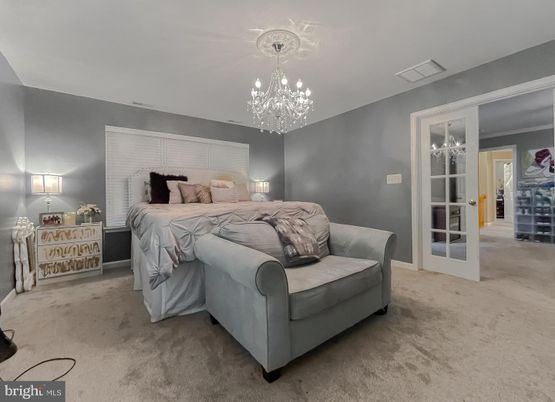 Bedroom, Chandelier, Interior