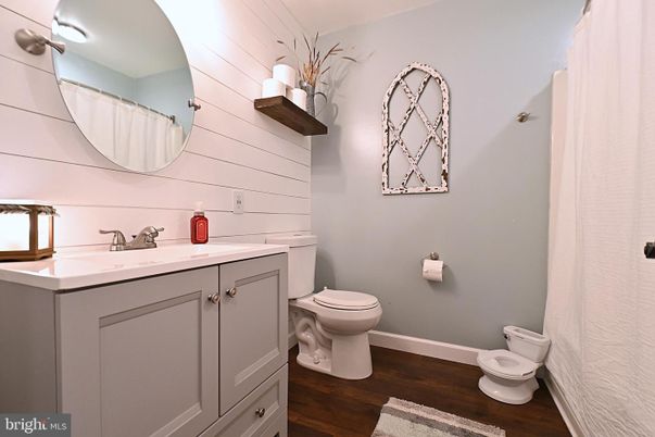Bathroom, Interior, Wood Texture Flooring