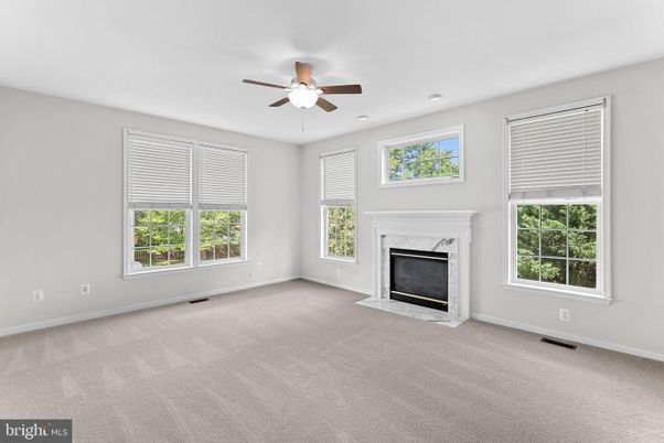 Empty room, Fireplace, Interior, Recessed Lighting