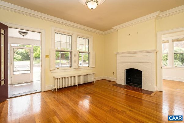 Empty room, Fireplace, Interior, Wood Texture Flooring