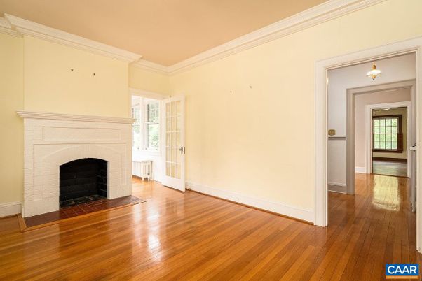 Empty room, Fireplace, Interior, Wood Texture Flooring