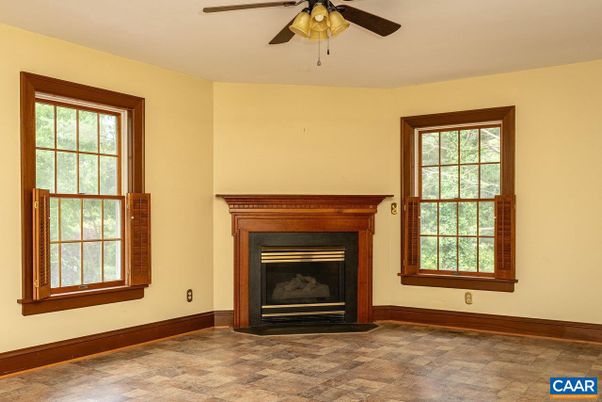 Empty room, Fireplace, Interior