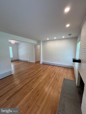 Empty room, Fireplace, Interior, Recessed Lighting, Wood Texture Flooring