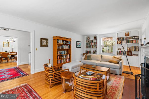 Dining room, Fireplace, Interior, Living room, Wood Texture Flooring