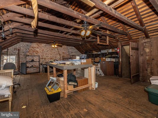 Interior, Stone Walls, Wooden Beams, Wood Texture Flooring