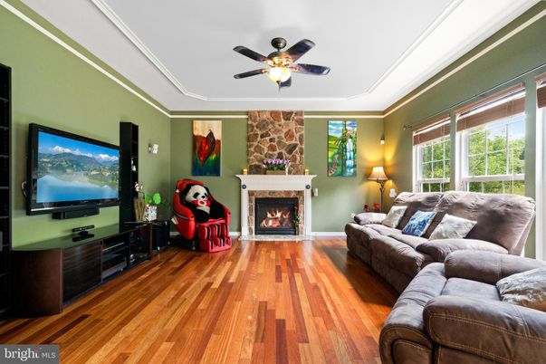 Fireplace, Interior, Living room, Stone Walls, Wood Texture Flooring