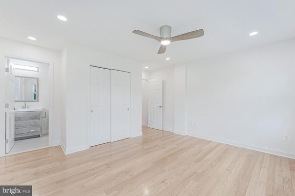 Bathroom, Empty room, Interior, Recessed Lighting, Wood Texture Flooring