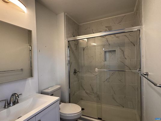 Bathroom, Glass Shower, Interior, Marble Walls