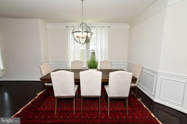 Chandelier, Dining room, Interior, Pendant Lights, Wood Texture Flooring