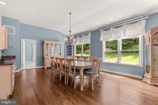 Chandelier, Dining room, Interior, Recessed Lighting, Wood Texture Flooring