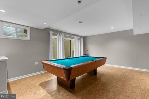 Billiard Table, Game Room, Interior, Recessed Lighting