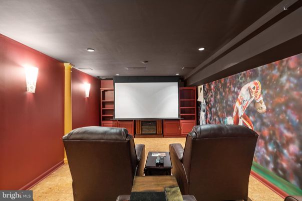 Home Theatre Room, Interior, Projection Screen, Recessed Lighting, Theatre Room