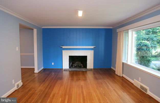 Empty room, Fireplace, Interior, Wood Texture Flooring