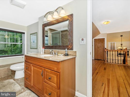 Bathroom, Chandelier, Interior, Wood Texture Flooring